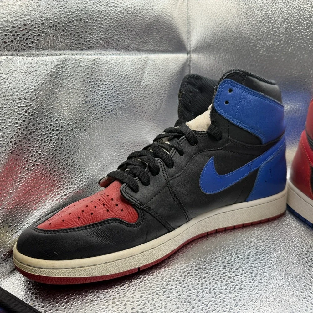Size 12 Jordan 1 Retro‎ High OG Top 3 Black White Red Blue Mens Shoes 555088-026
